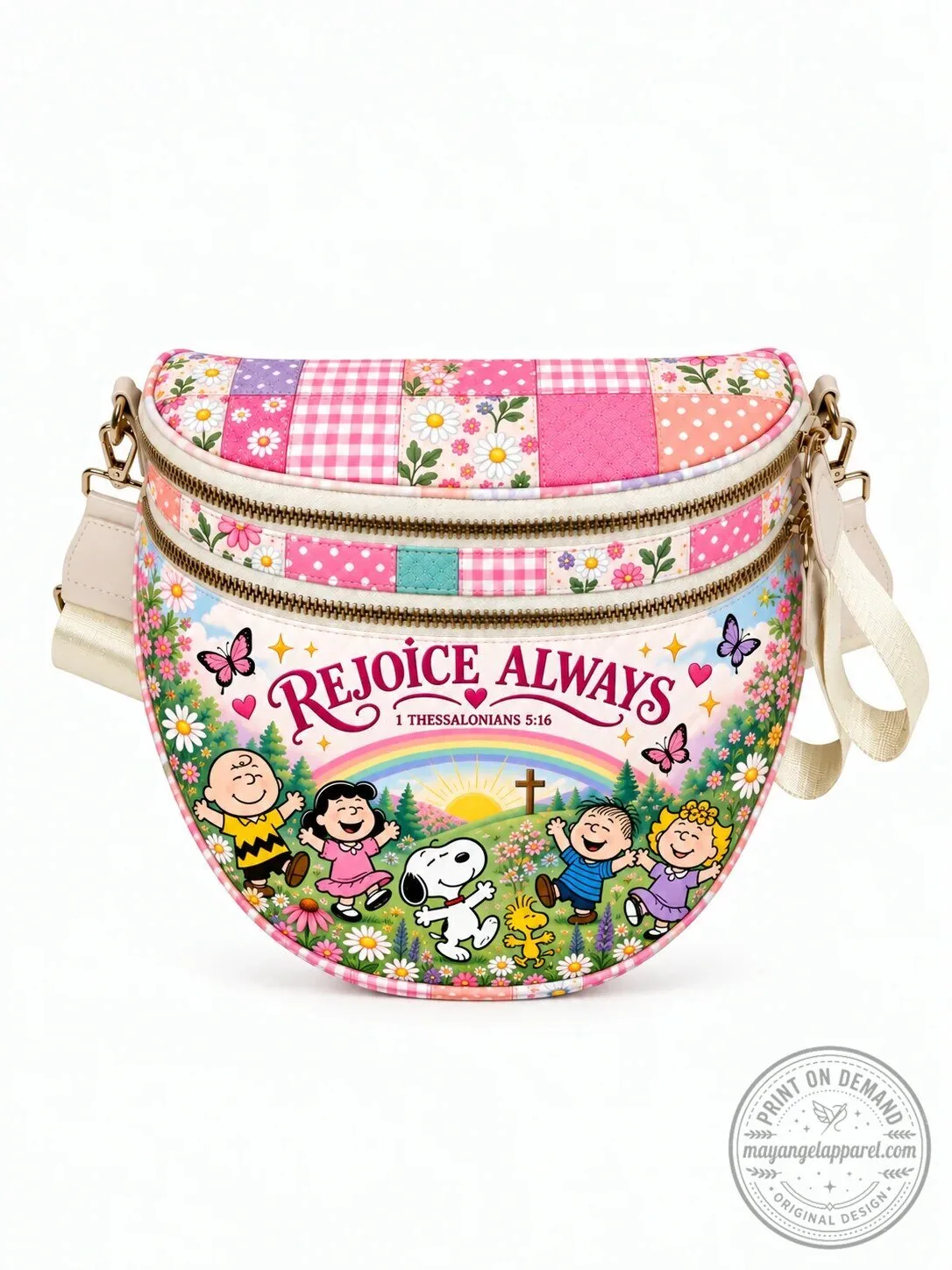 Peanuts Snoopy and Friends Rejoice Always Crossbody Bag for Women 14 Peanuts Snoopy and Friends Rejoice Always Crossbody Bag for Women