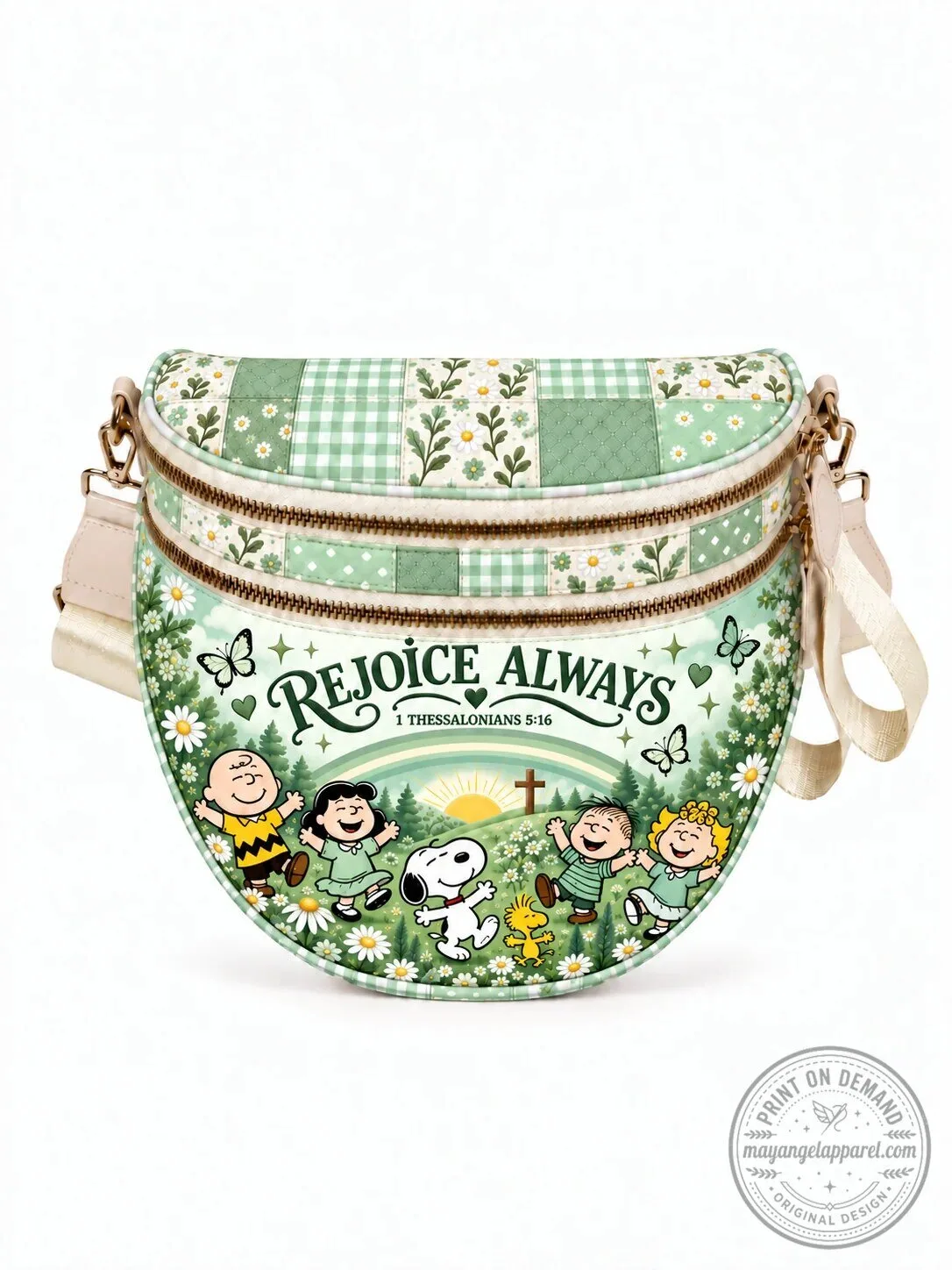 Peanuts Snoopy and Friends Rejoice Always Crossbody Bag for Women 15 Peanuts Snoopy and Friends Rejoice Always Crossbody Bag for Women