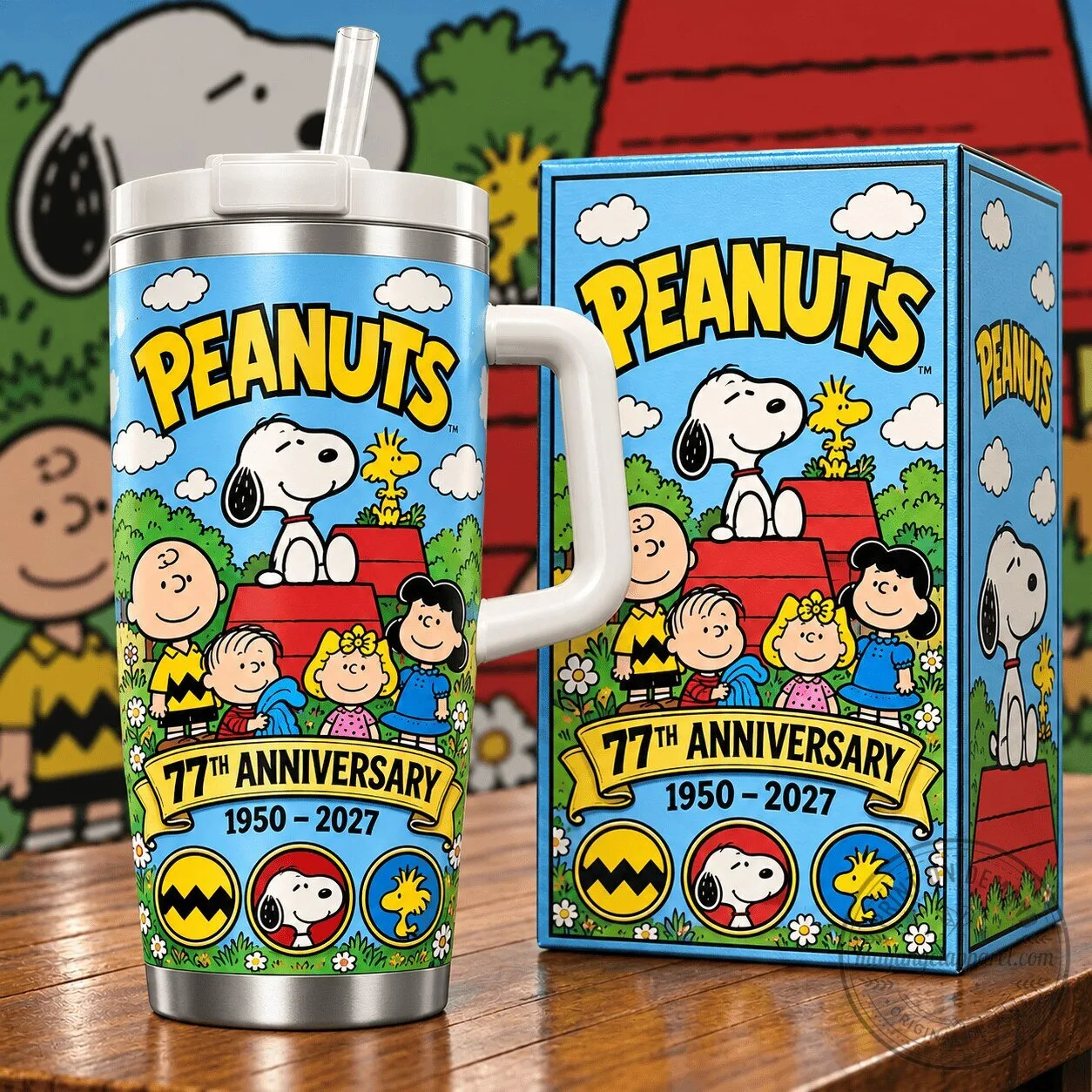 Peanuts 77th Anniversary Snoopy and Friends Stainless Steel Insulated Tumbler