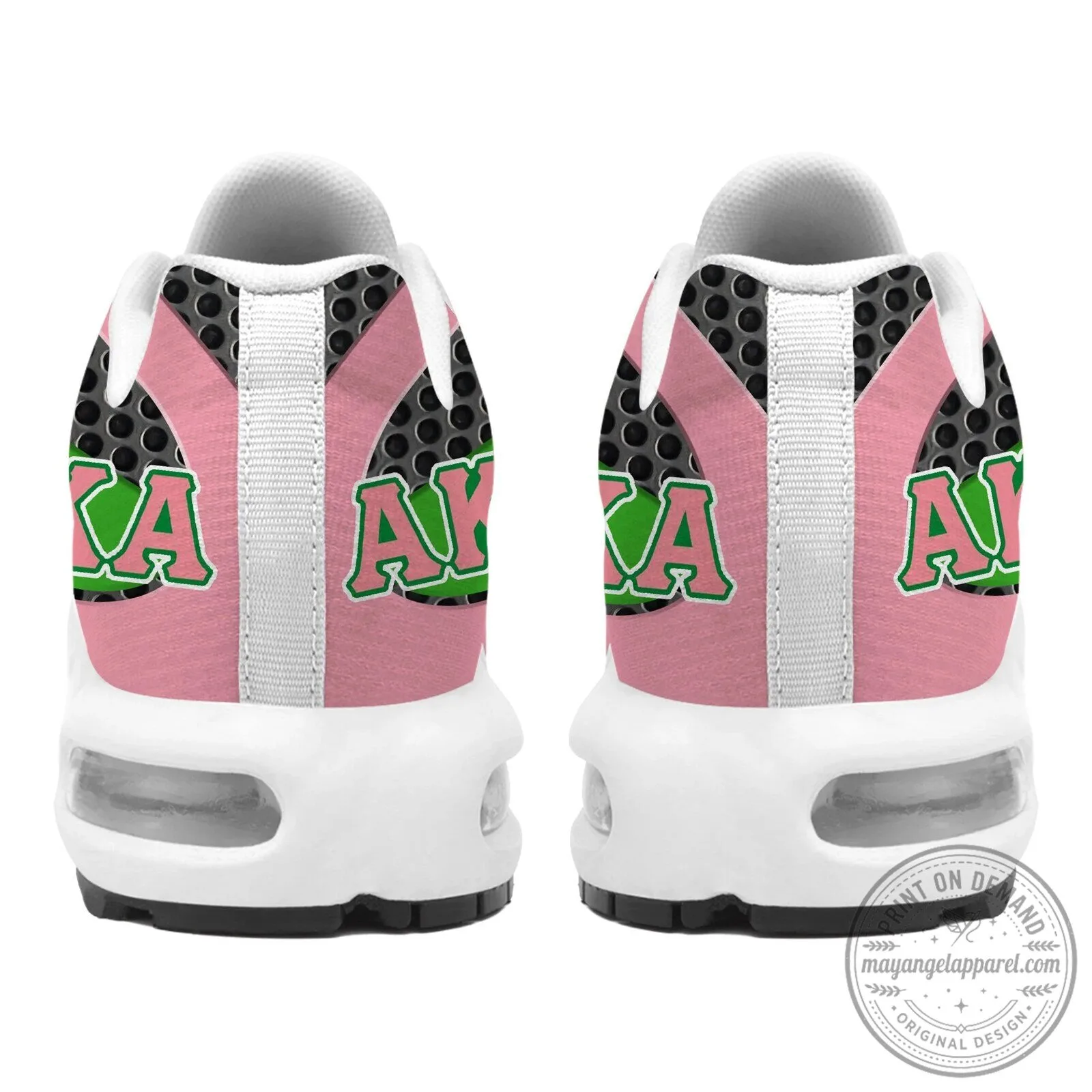 Alpha Kappa Alpha Sorority Pink and Green Athletic Running Shoes 6 Alpha Kappa Alpha Sorority Pink and Green Athletic Running Shoes