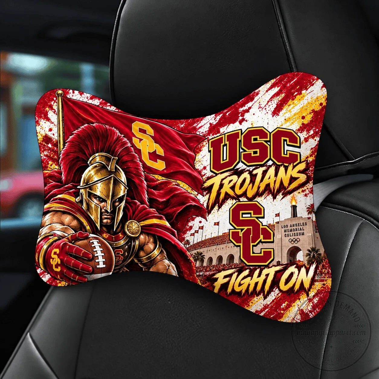 USC Trojans Mascot Car Seat Headrest Neck Pillow