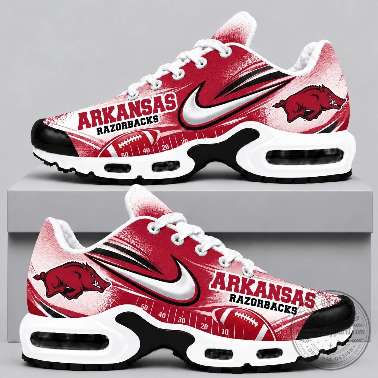Arkansas Razorbacks NCAA Football Team Air Max Shoes for Game Day