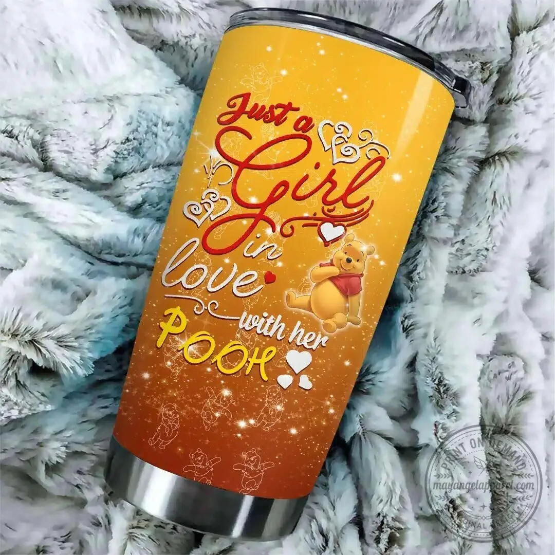 Winnie the Pooh Just a Girl in Love with Her Pooh Bear Tumbler 6 Winnie the Pooh Just a Girl in Love with Her Pooh Bear Tumbler
