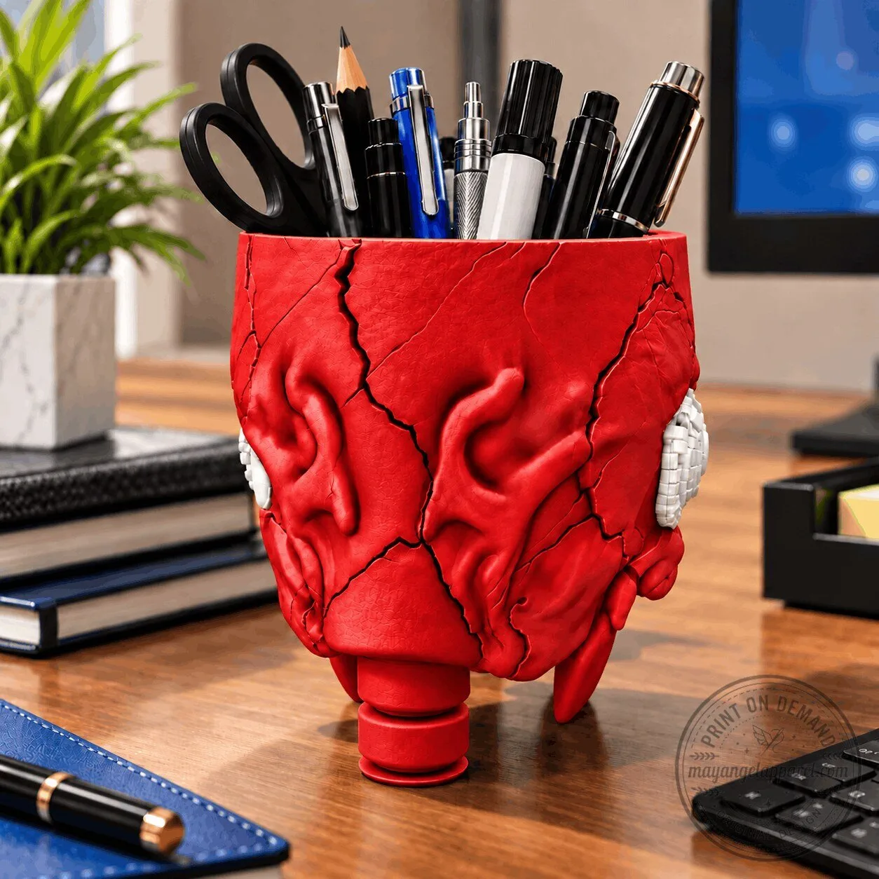 Arsenal Football Club Skull Pen Holder, Customizable Desktop Organizer 9 Arsenal Football Club Skull Pen Holder, Customizable Desktop Organizer