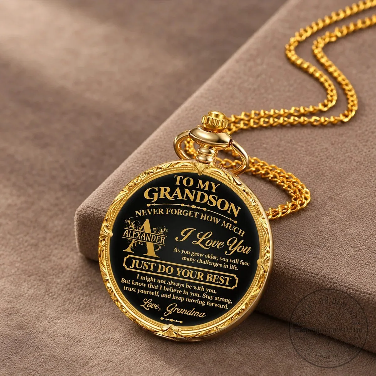 Grandson Never Forget How Much I Love You Grandma Engraved Pocket Watch 11 Grandson Never Forget How Much I Love You Grandma Engraved Pocket Watch