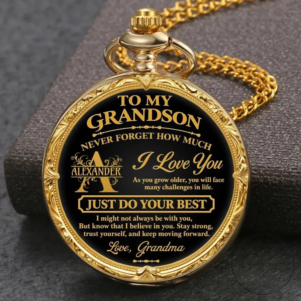 Grandson Never Forget How Much I Love You Grandma Engraved Pocket Watch 17 Grandson Never Forget How Much I Love You Grandma Engraved Pocket Watch