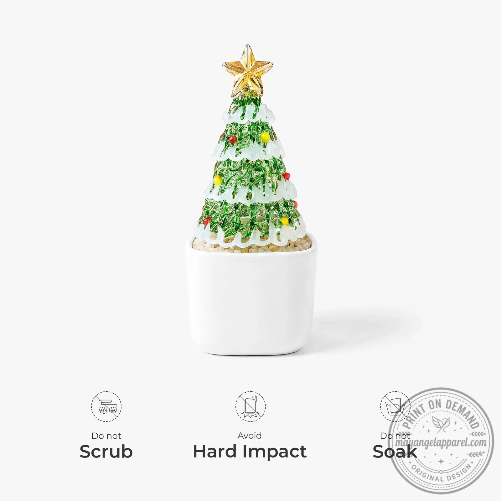 Personalized Mom and Daughter Christmas Tree Glass Potted Decoration 8 Personalized Mom and Daughter Christmas Tree Glass Potted Decoration
