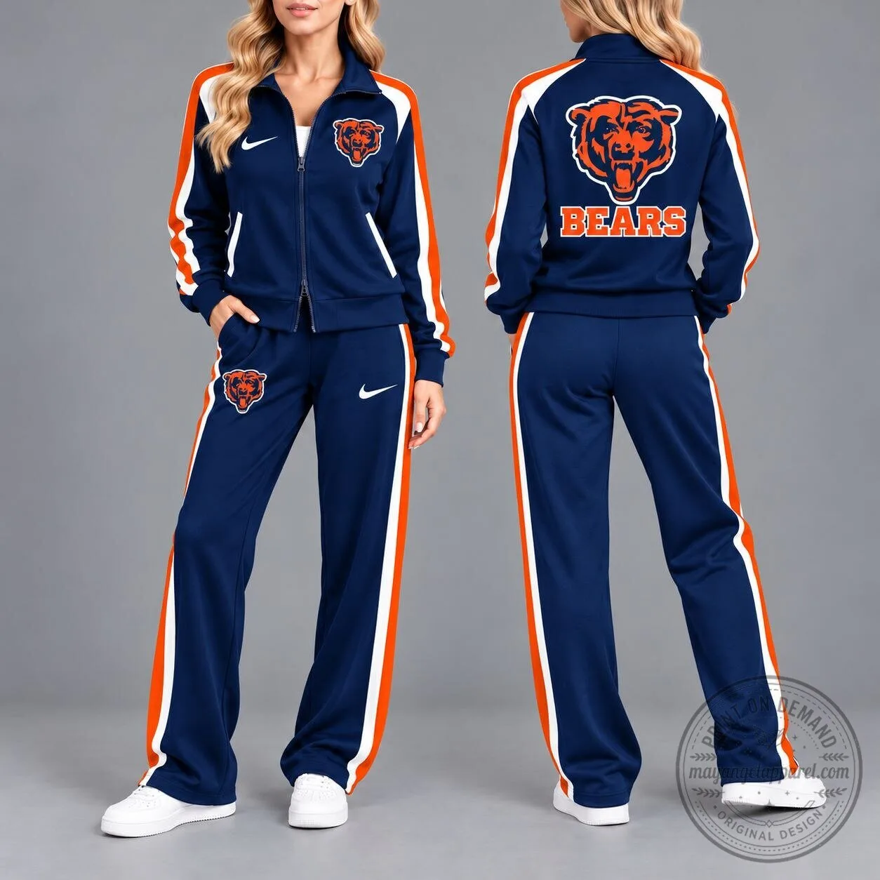 Chicago Bears NFL Women's Full-Zip Track Jacket and Pants Set
