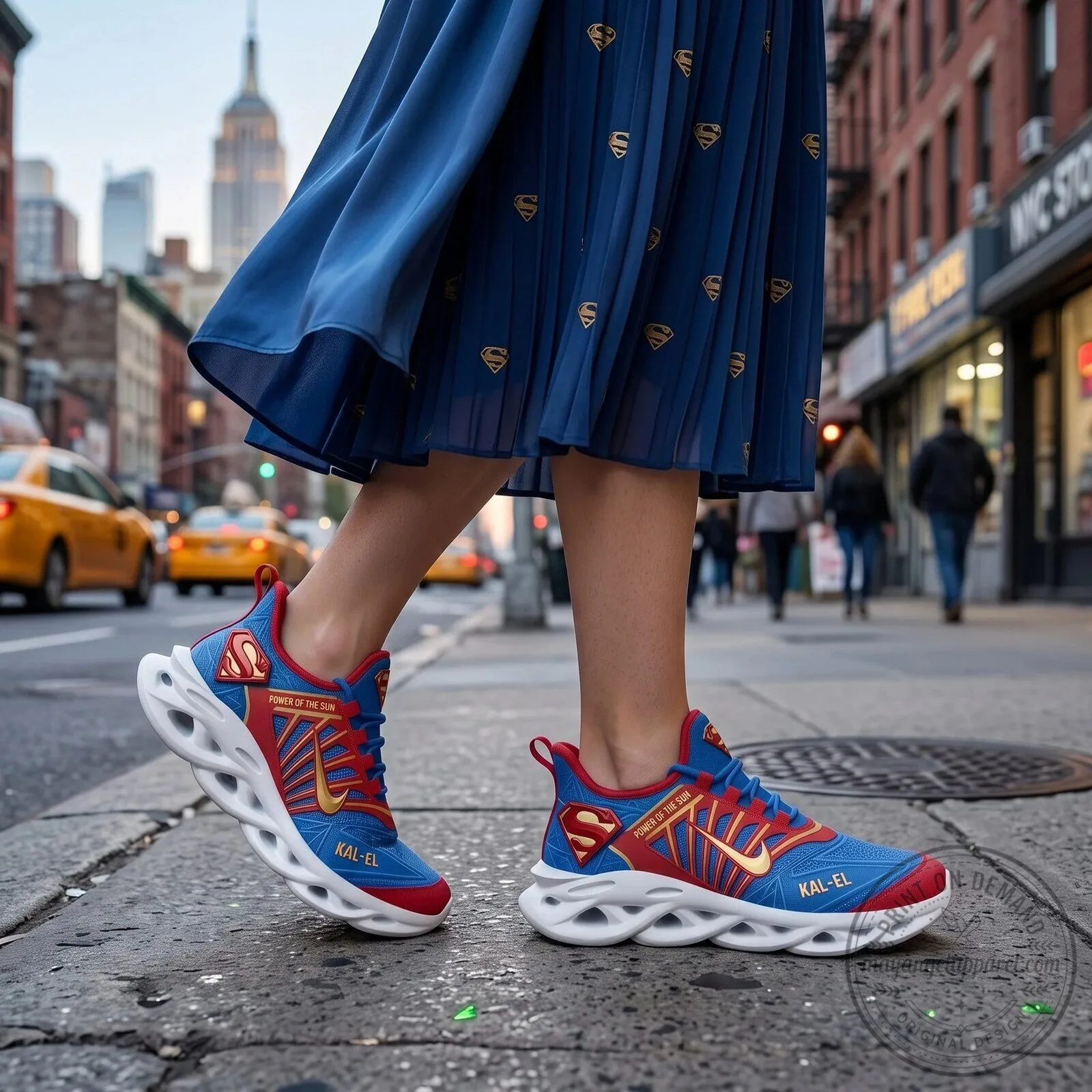 Superman Kal-El Power of the Sun Athletic Sneakers for Men and Women 4 Superman Kal-El Power of the Sun Athletic Sneakers for Men and Women