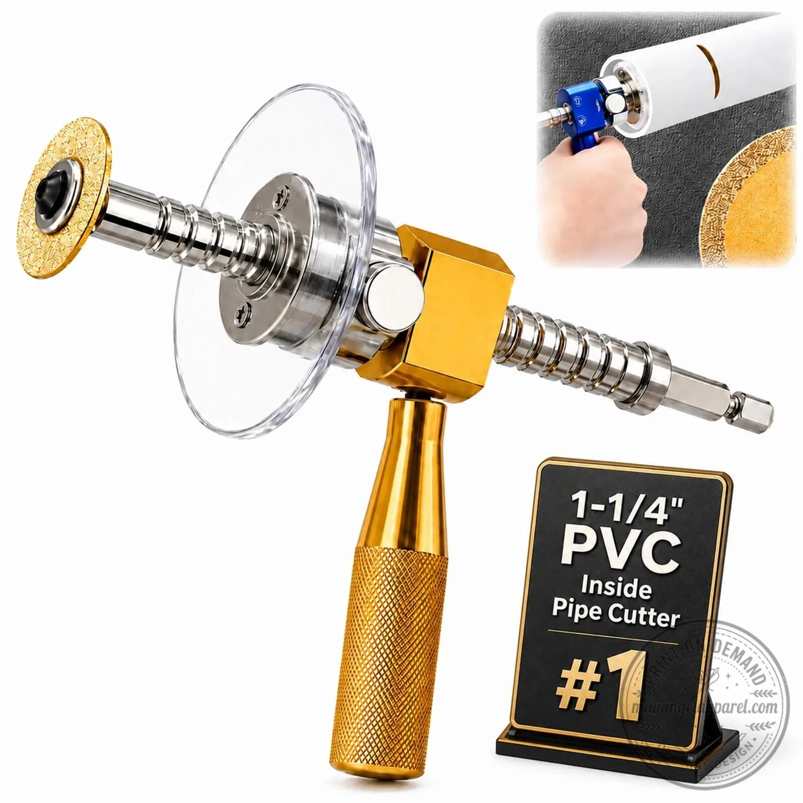 Internal PVC Pipe Cutter Tool with Diamond Wheel for 1-1/4 Inch Pipes 11 Internal PVC Pipe Cutter Tool with Diamond Wheel for 1-1/4 Inch Pipes