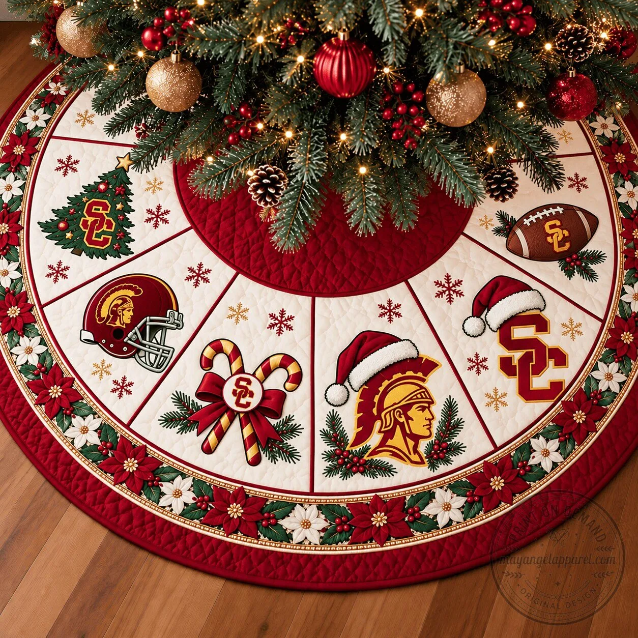University of Southern California Trojans Football Christmas Tree Skirt