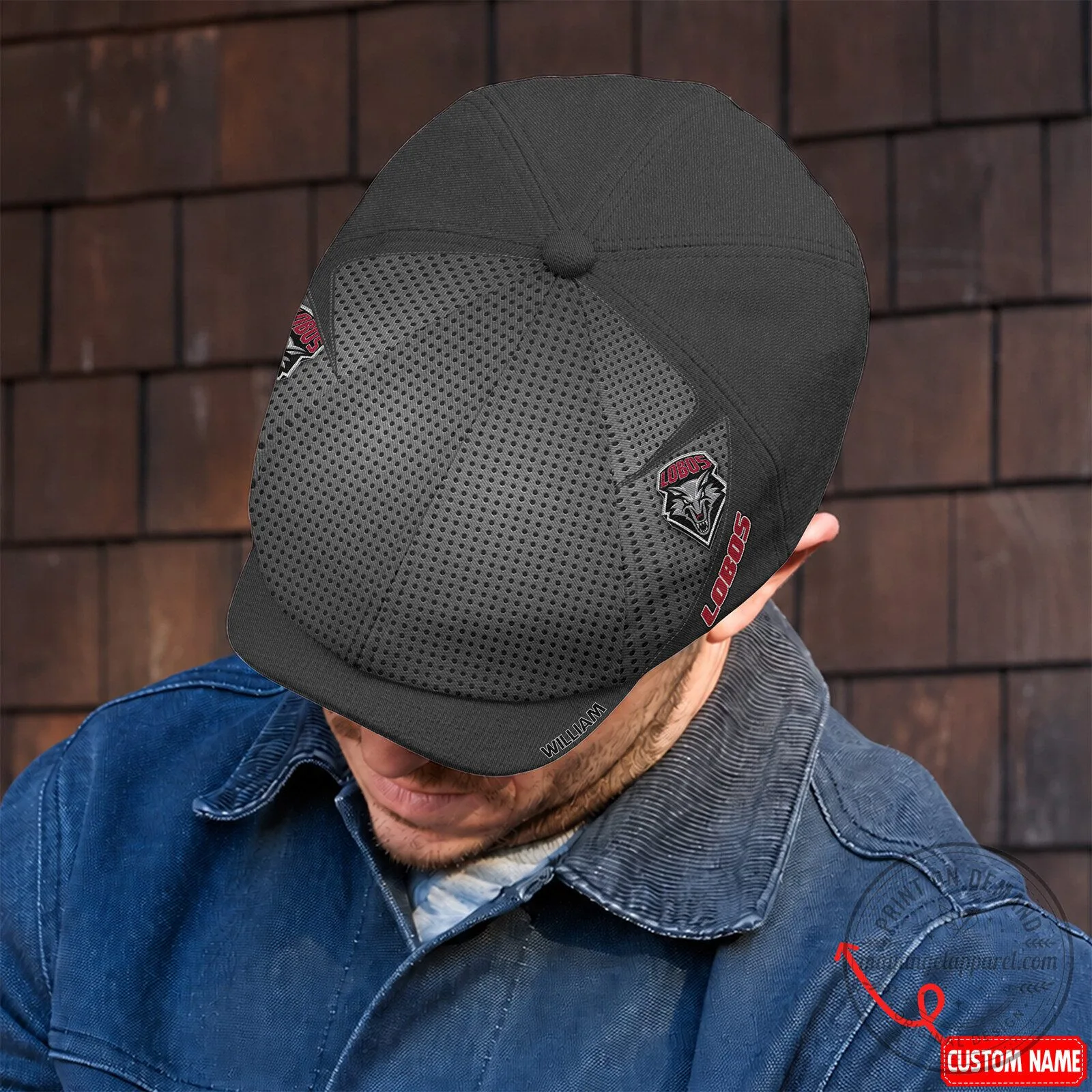 New Mexico Lobos NCAA Black Newsboy Cap Hat for Men and Women 5 New Mexico Lobos NCAA Black Newsboy Cap Hat for Men and Women