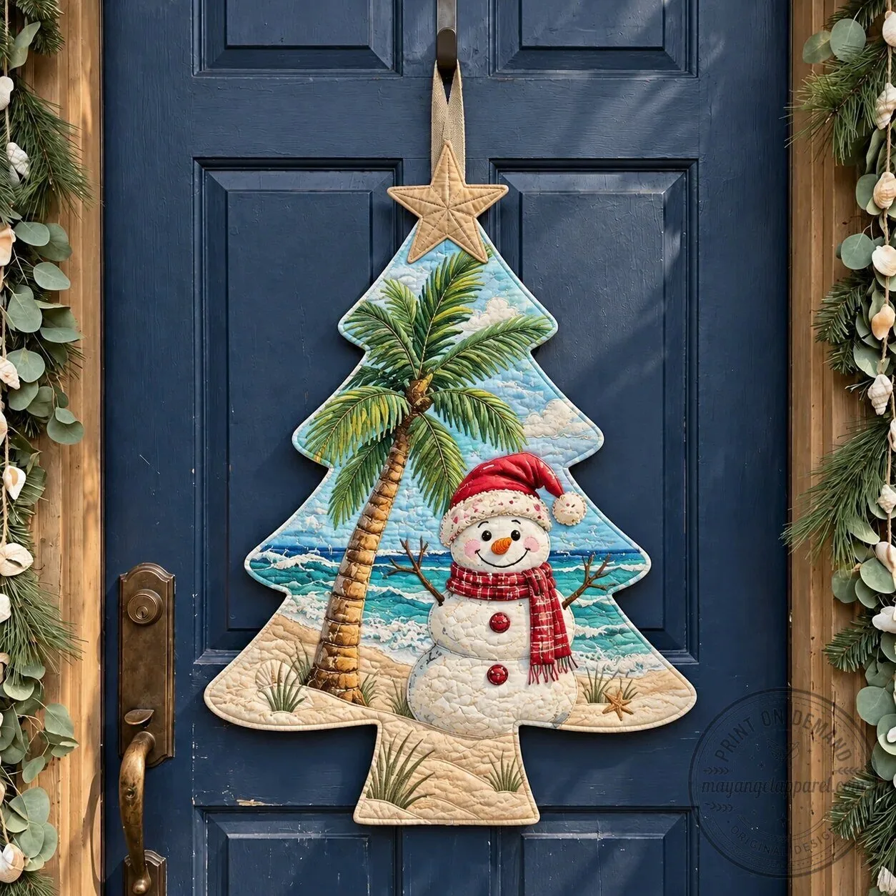 Kyrie Irving Forged By Fire Graphic T-Shirt 5 Tropical Christmas Tree Beach Snowman Quilted Door Hanger Decoration